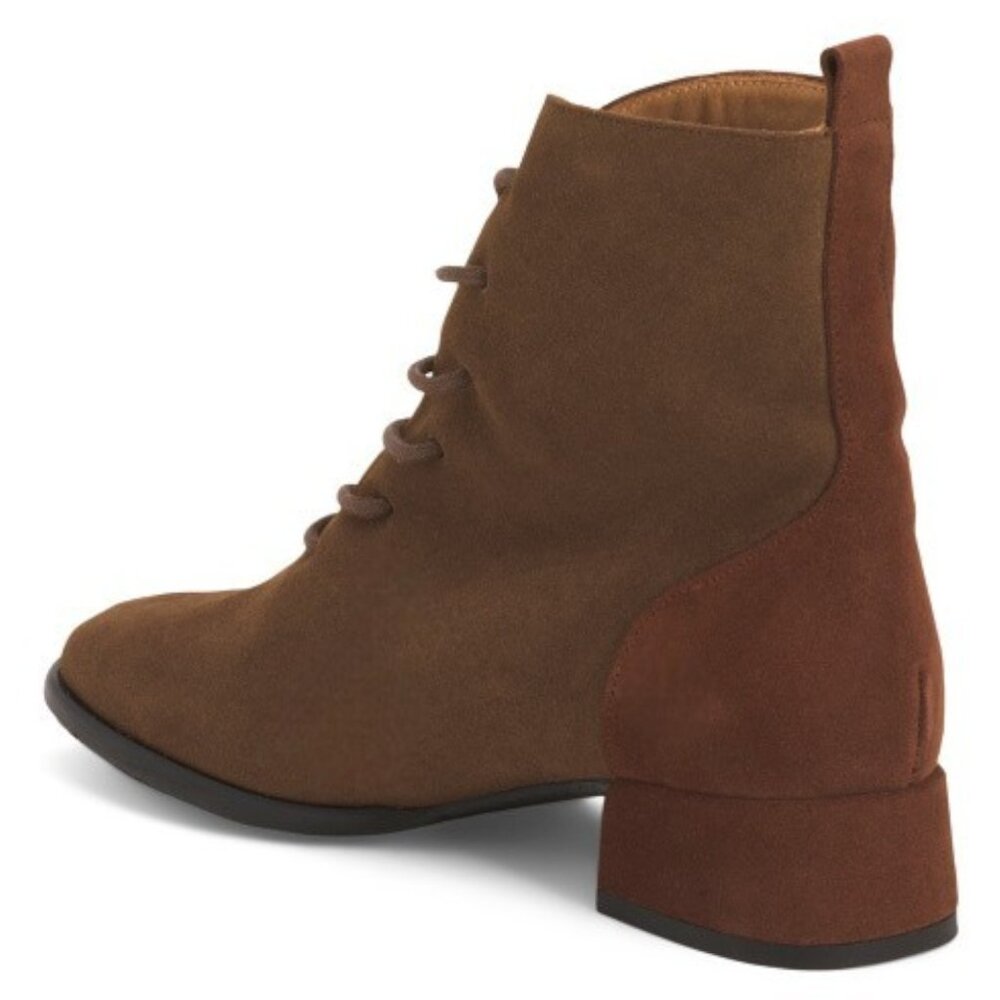 NAGUISA Made In Spain Suede Indus Heeled Booties - Picture 2 of 3
